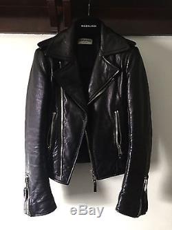 balenciaga leather jacket ebay