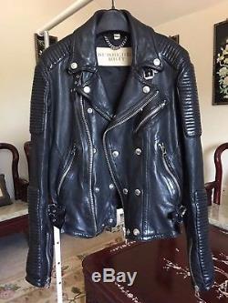 burberry brit leather jacket mens