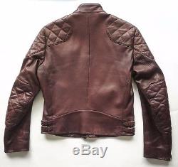 ralph lauren label jacket purple leather racer biker cafe