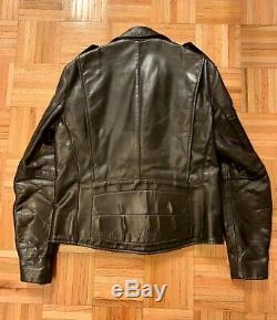 100% authentic Vanson black leather jacket, size M, mint condition