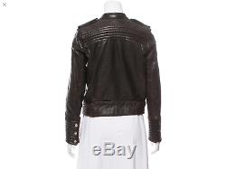 $1495 IRO Rojan motorcycle black leather jacket FR 38 US 6