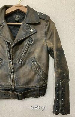 $1800 DOUBLE RL Ralph Lauren RRL Thunderbird Studded Motorcycle Leather Jacket 2