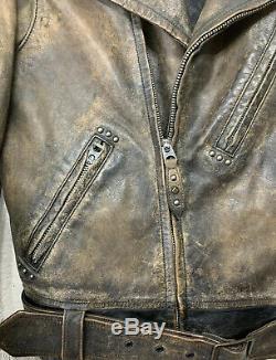 $1800 DOUBLE RL Ralph Lauren RRL Thunderbird Studded Motorcycle Leather Jacket 2