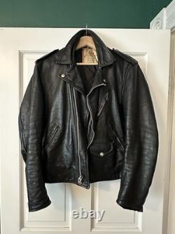 1950s Vintage Beck Northeaster Leather Motorcycle Jacket Mens M