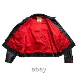1960s 70 Herm's Leathertogs Steerhide Leather Motorcycle Cafe Racer Jacket Sz 50