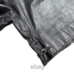 1960s 70 Herm's Leathertogs Steerhide Leather Motorcycle Cafe Racer Jacket Sz 50