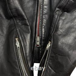 1960s 70 Herm's Leathertogs Steerhide Leather Motorcycle Cafe Racer Jacket Sz 50