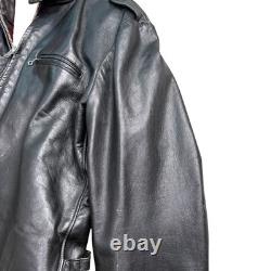1960s 70 Herm's Leathertogs Steerhide Leather Motorcycle Cafe Racer Jacket Sz 50