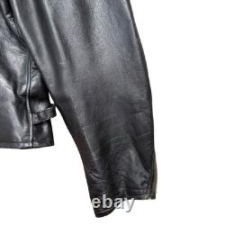 1960s 70 Herm's Leathertogs Steerhide Leather Motorcycle Cafe Racer Jacket Sz 50