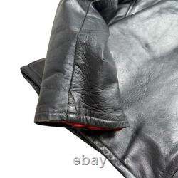 1960s 70 Herm's Leathertogs Steerhide Leather Motorcycle Cafe Racer Jacket Sz 50