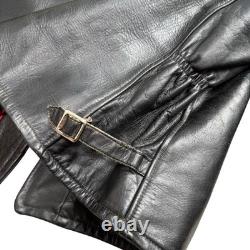 1960s 70 Herm's Leathertogs Steerhide Leather Motorcycle Cafe Racer Jacket Sz 50