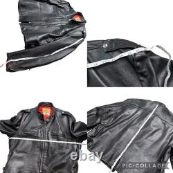 1960s 70 Herm's Leathertogs Steerhide Leather Motorcycle Cafe Racer Jacket Sz 50