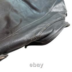 1960s 70 Herm's Leathertogs Steerhide Leather Motorcycle Cafe Racer Jacket Sz 50