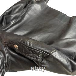1960s 70 Herm's Leathertogs Steerhide Leather Motorcycle Cafe Racer Jacket Sz 50