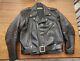 1960s vintage HARLEY DAVIDSON leather jacket L black 46R motorcycle. Read Desc
