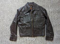 1960s vintage MOTORCYCLE jacket S brown leather MAD MAX biker harley 38-40