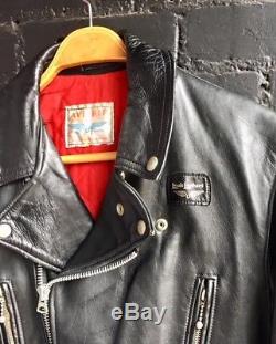 1970's Vintage Lewis Leathers Aviakit Leather Motorcycle Jacket size Medium 40