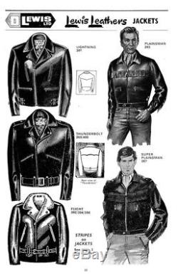 1970's Vintage Lewis Leathers Aviakit Leather Motorcycle Jacket size Medium 40