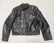 1970s-80s vintage CAFE RACER motorcycle jacket 44 black COWHIDE leather BIKER