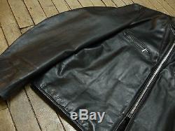 1980 BROOKS LEATHERS CAFE RACER MOTORCYCLE JACKET/ USED ONLY A FEW TIMES/ SZ. 52