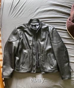 1980s Vintage Leather Biker Jacket Size XL