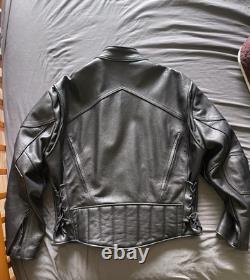 1980s Vintage Leather Biker Jacket Size XL