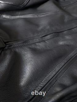 1980s Vintage Leather Biker Jacket Size XL