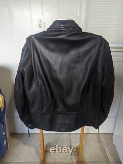 1990's Harley Davidson Leather Biker Jacket Black LARGE USA MadeMENSEXCELLENT