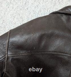 1990s vintage LAMBSKIN leather bomber L brown MAD MAX patina motorcycle Y2K