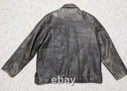 1990s vintage MAD MAX leather jacket PATINA brown leather XL motorcycle 46 rogue