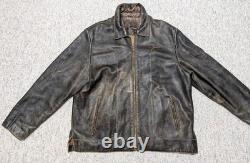 1990s vintage MAD MAX leather jacket PATINA brown leather XL motorcycle 46 rogue