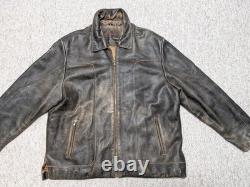 1990s vintage MAD MAX leather jacket PATINA brown leather XL motorcycle 46 rogue