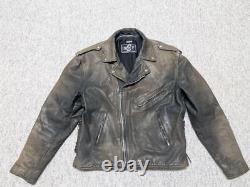 1990s vintage MOTORCYCLE leather jacket 2XL brown PATINA distressed MAD MAX