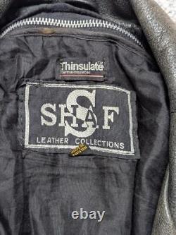 1990s vintage MOTORCYCLE leather jacket 2XL brown PATINA distressed MAD MAX