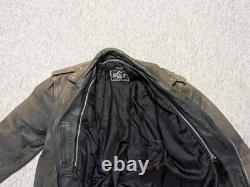 1990s vintage MOTORCYCLE leather jacket 2XL brown PATINA distressed MAD MAX