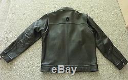 $1,295 SPYDER Black Leather Jacket Motorcycle Riding Bomber Mens SZ 52 L XL