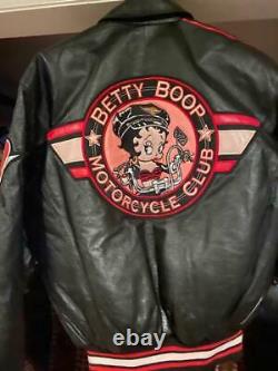 2001 Betty Boop Leather Jacket American Toons By Excelled Biker Mens Small
