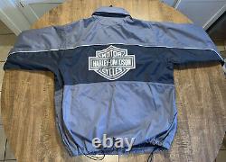 2008 Harley Davidson Jacket Pants Set Gray Reflect Big Logo Mens size Large