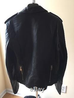 2013 FW Saint Laurent Men's Leather Biker Jacket Black Size 50