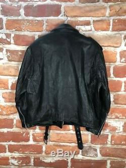 $2k+ Polo Ralph Lauren L Leather Belted Motorcycle RRL Cafe Racer Biker Jacket
