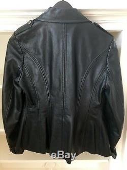$3400 Maison Martin Margiela Biker Moto Leather Jacket Dark Green Sz 42 Italy