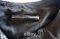$3.5k Balenciaga Green Khaki & Black Quilted Motorcycle Jacket (o M G!) 42