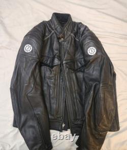 4XL Firstgear Motorcycle Scout Armored Leather Jacket