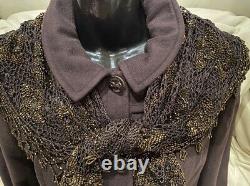 $4,460 Chanel 2002 Vintage Brown Logo Coat 34 36 38 2 4 6 Jacket Top Blazer S M