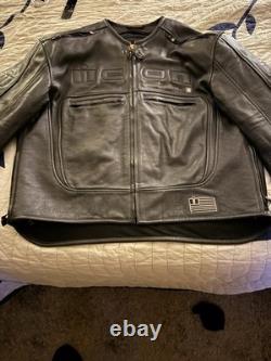 4x Icon Leather Rider Motorcycle Jacket