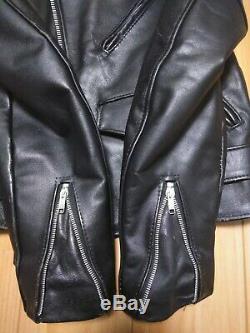 518 38 schott leather double motorcycle jacket racer 641 618 black