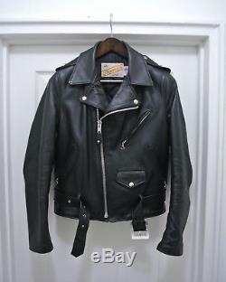 613 One Star Perfecto Leather Motorcycle Jacket, Size 36, Black, SCHOTT NYC