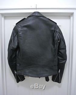 613 One Star Perfecto Leather Motorcycle Jacket, Size 36, Black, SCHOTT NYC