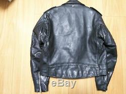 618 perfecto schott 44 steerhide leather double motorcycle jacket racer 641