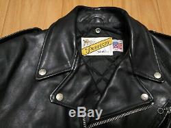 618 perfecto schott 44 steerhide leather double motorcycle jacket racer 641